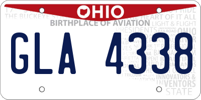OH license plate GLA4338