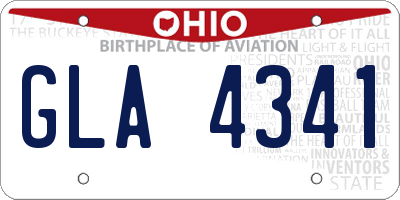 OH license plate GLA4341