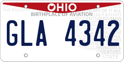 OH license plate GLA4342