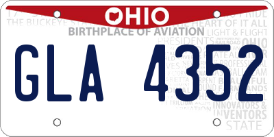 OH license plate GLA4352
