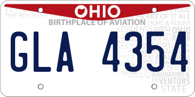OH license plate GLA4354