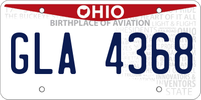 OH license plate GLA4368