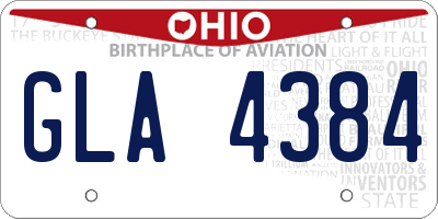 OH license plate GLA4384