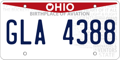 OH license plate GLA4388