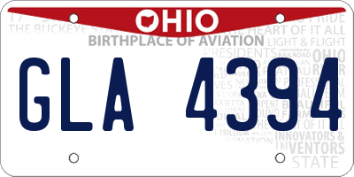 OH license plate GLA4394