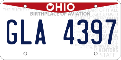 OH license plate GLA4397