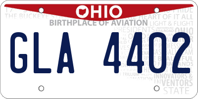 OH license plate GLA4402