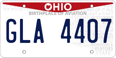 OH license plate GLA4407