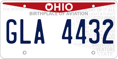 OH license plate GLA4432