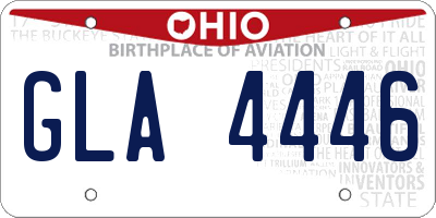 OH license plate GLA4446