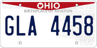 OH license plate GLA4458