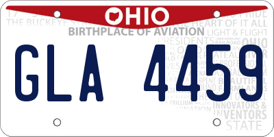 OH license plate GLA4459