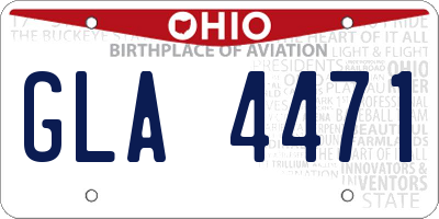 OH license plate GLA4471
