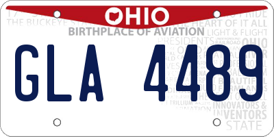 OH license plate GLA4489