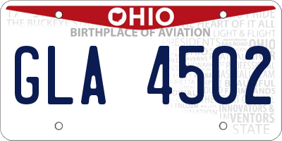 OH license plate GLA4502