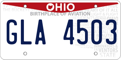 OH license plate GLA4503