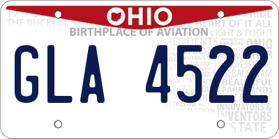 OH license plate GLA4522
