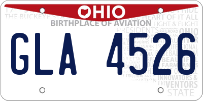 OH license plate GLA4526