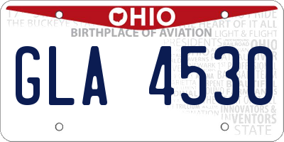 OH license plate GLA4530
