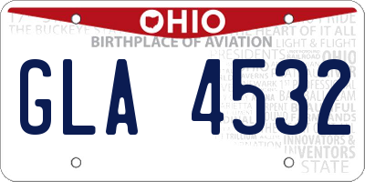 OH license plate GLA4532