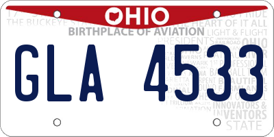 OH license plate GLA4533