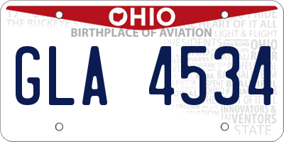 OH license plate GLA4534
