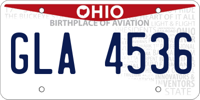 OH license plate GLA4536