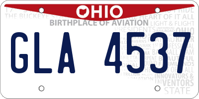 OH license plate GLA4537