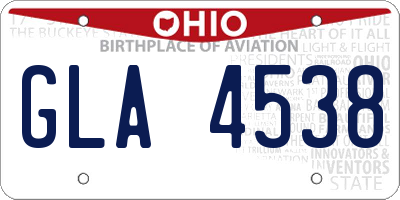 OH license plate GLA4538