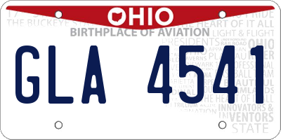 OH license plate GLA4541