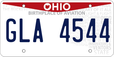 OH license plate GLA4544