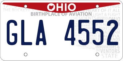 OH license plate GLA4552