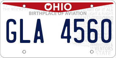 OH license plate GLA4560