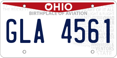 OH license plate GLA4561