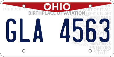 OH license plate GLA4563
