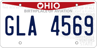 OH license plate GLA4569