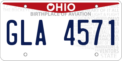 OH license plate GLA4571