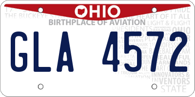 OH license plate GLA4572