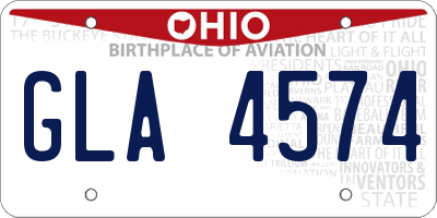OH license plate GLA4574