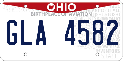 OH license plate GLA4582