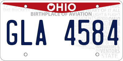 OH license plate GLA4584