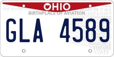 OH license plate GLA4589