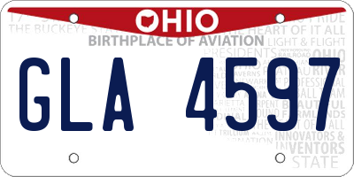 OH license plate GLA4597