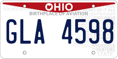 OH license plate GLA4598