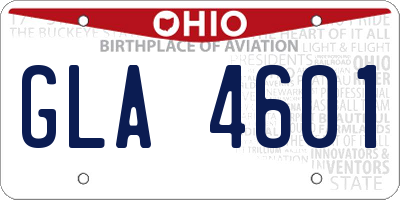 OH license plate GLA4601