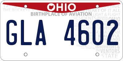 OH license plate GLA4602