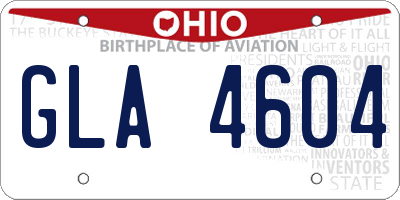 OH license plate GLA4604