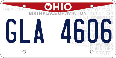 OH license plate GLA4606