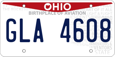 OH license plate GLA4608