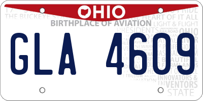 OH license plate GLA4609